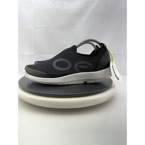 OOFOS OOmg Sport Mens Size 10 Trainer Black White Slip On Recovery Shoes NEW
